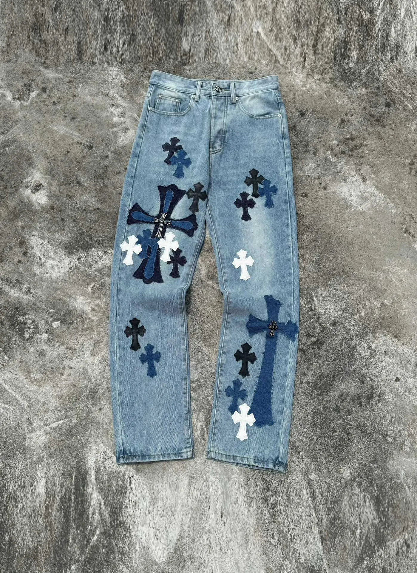 P290 Style number: H637 Chrome hearts Versatile recommendation: must-have jeans for all seasons Color: blue Size: 28, 30, 32, 34, 36 (s-xxl)